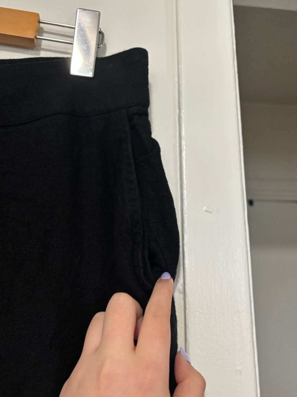 Abercrombie & Fitch Linen Blend Wide Leg Pants - Picture 4 of 8